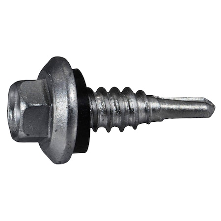 Buildright 1/4" x 7/8 in Hex Hex Machine Screw, Zinc Plated Steel, 77 PK 52640
